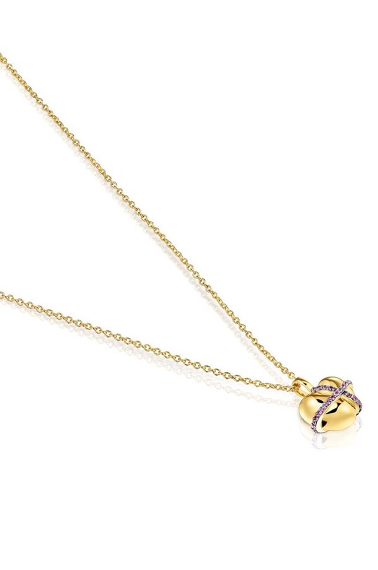Accesorii Tous colier din argint placat cu aur 1004009300 aur