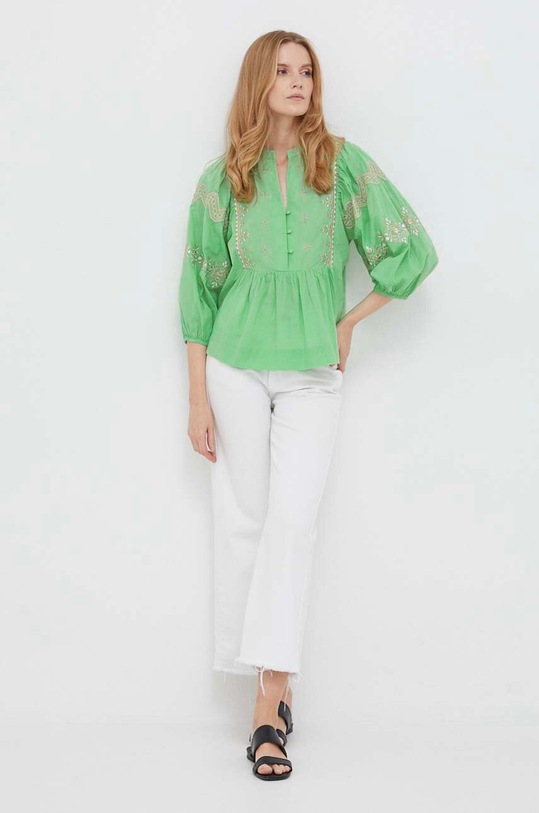 Rich & Royal bluzka bawełniana 2305.728 zielony ZW23