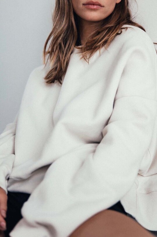Бавовняна кофта MUUV. bluza.over.SMOOTHCOTTON бежевий ZW24