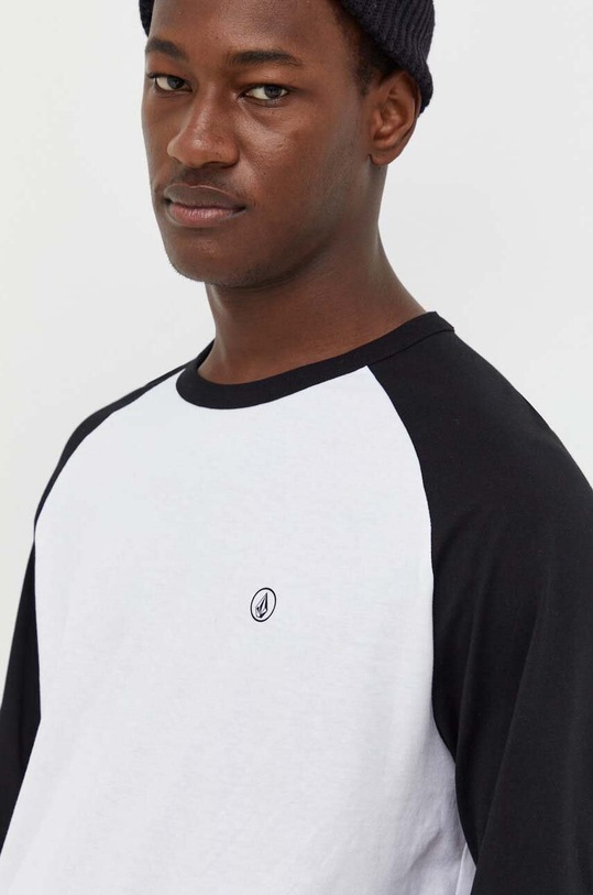 Volcom longsleeve bawełniany biały A3612308.BLK