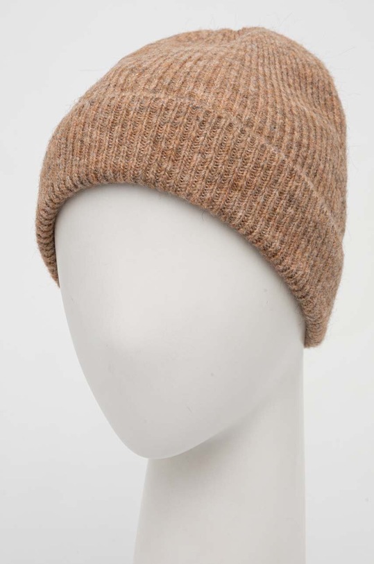 Akcesoria Silvian Heach czapka z domieszką wełny CVA23211HA brązowy