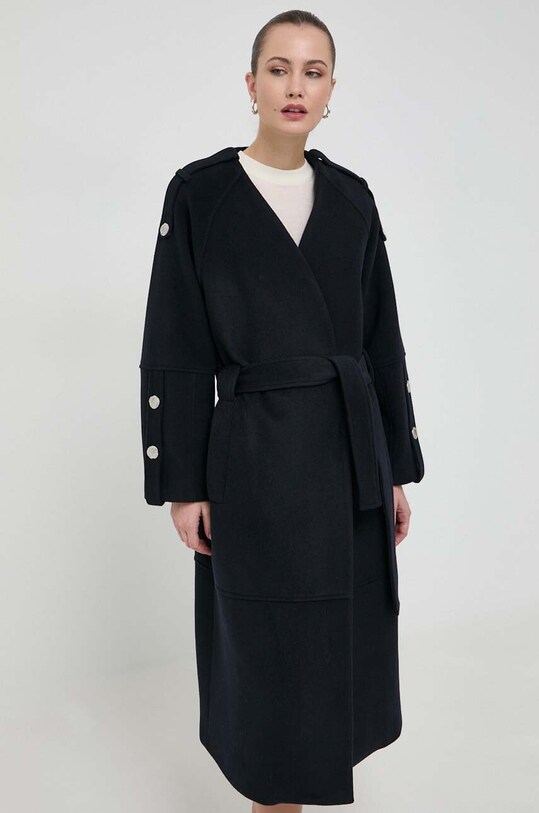 Beatrice B palton de lana 23FA2517VELOUR bleumarin ZW23