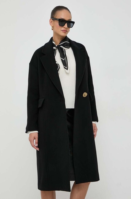 Beatrice B płaszcz wełniany czarny 23FA2546SOLID