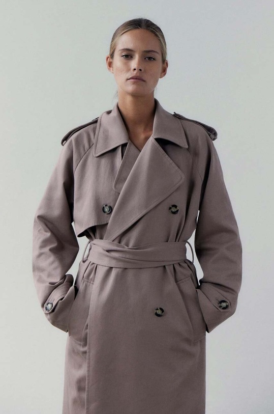 MUUV. trencz bawełniany NOAH nieocieplane beżowy bawelniany.trench.NOAH