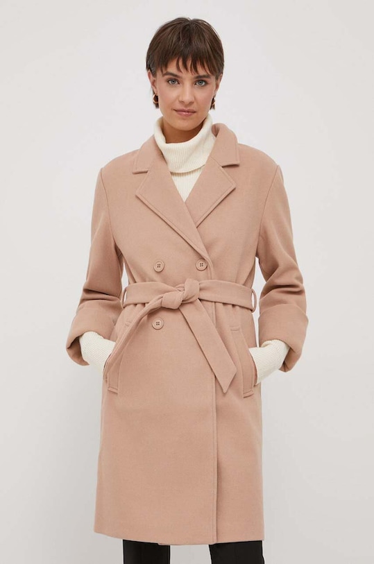 Kabát XT Studio dvojradové béžová X123WC1002W57901.L20