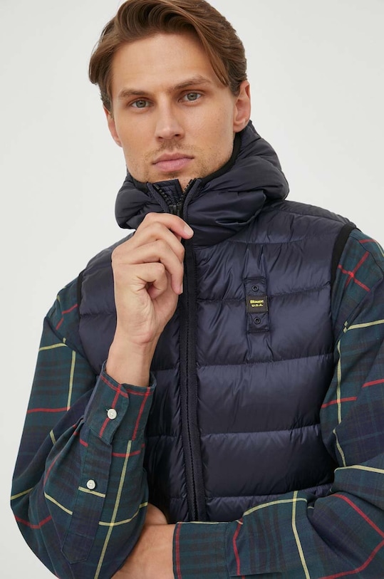 Blauer bezrękawnik puchowy granatowy BLUX03081