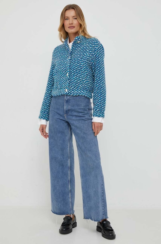 Μπουφάν από μίγμα μαλλιού Rich & Royal 2308.879 μπλε ZW23