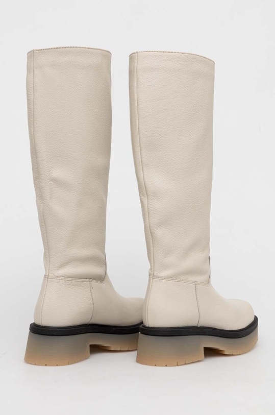 Obuwie Charles Footwear kozaki skórzane Dora Dora.Knee.High.B.L.B beżowy