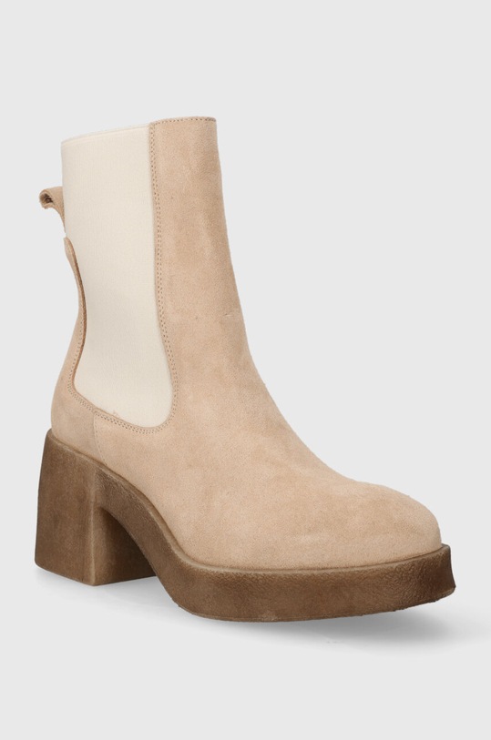 Charles Footwear magasszárú cipő velúrból Bea Bea.Boots.Sabbia bézs ZW23