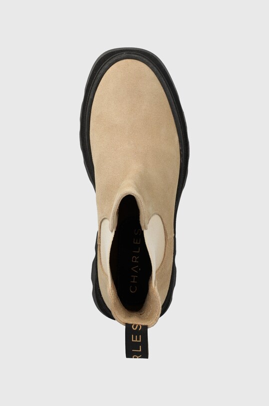 Замшеві черевики Charles Footwear Bette бежевий Bette.Boots.Sabbia