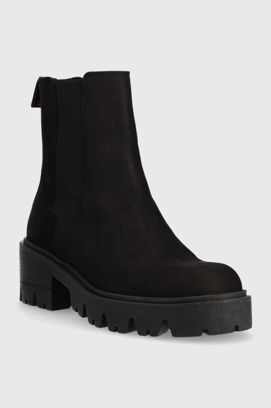 Charles Footwear velúr bokacsizma Diana Diana.Boots.Black fekete ZW23