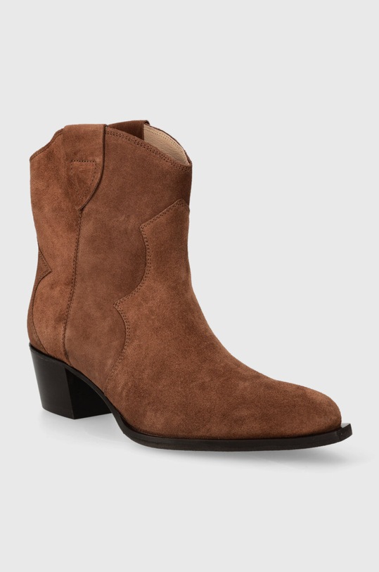 Charles Footwear cizme de cowboy din piele intoarsa Viola Viola.Western.B.L.C maro ZW23