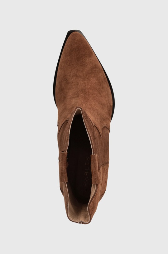 Charles Footwear cizme de cowboy din piele intoarsa Viola maro Viola.Western.B.L.C
