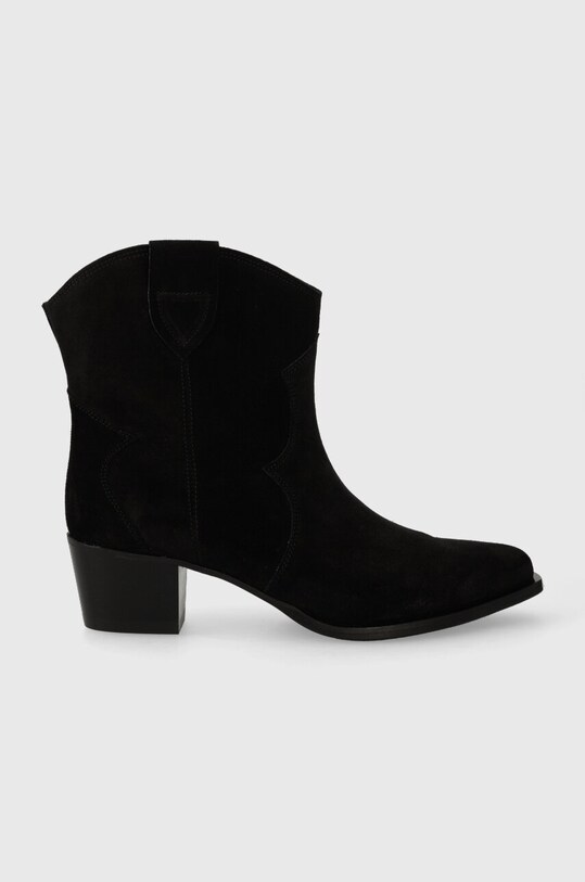 Kaubojske čizme od brušene kože Charles Footwear Viola bez kopčanja crna Viola.Western.B.L.B