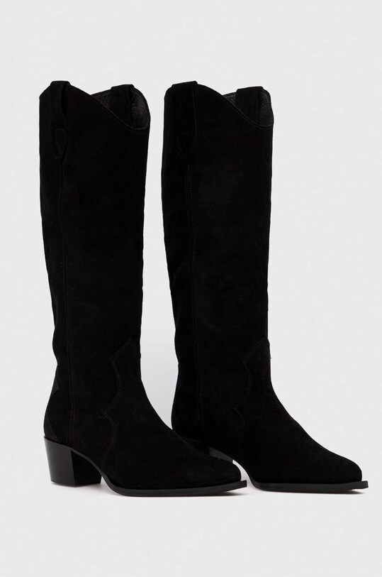 Čizme od brušene kože Charles Footwear Viola Viola.Western.B.H.B crna ZW23
