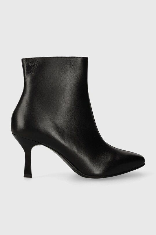 Wojas cizme de piele 5-8 cm negru 5520751