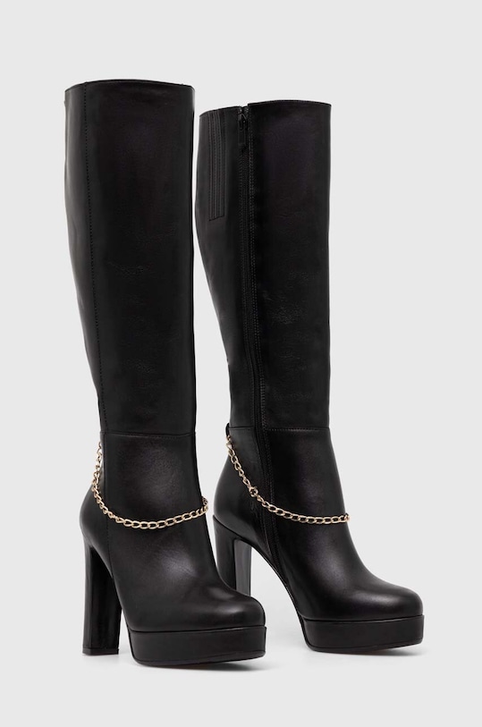 Wojas ghete de piele 7104351 negru ZW23