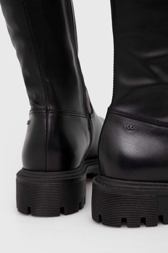Obuwie Wojas kozaki skórzane 7104981 czarny