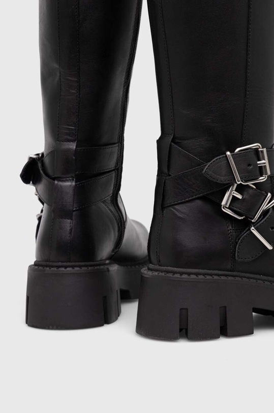 Obuwie Wojas kozaki skórzane 7105351 czarny