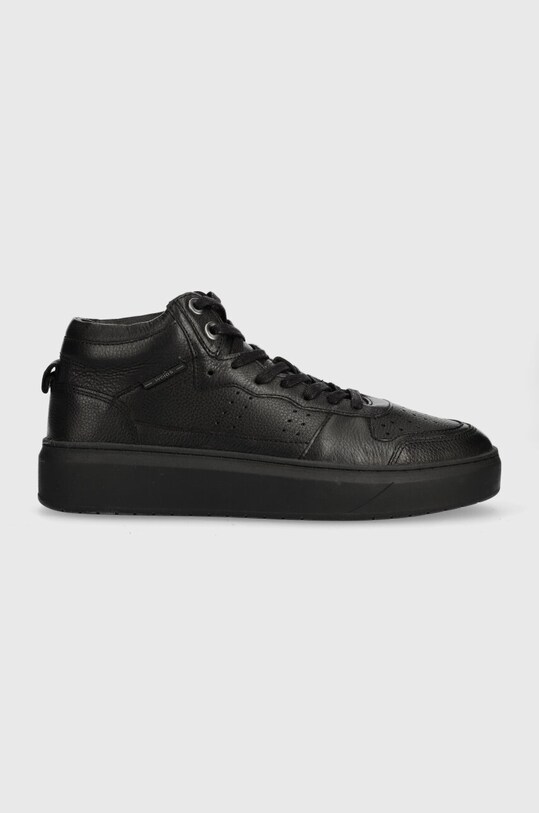 Wojas sneakersy skórzane wysoka czarny 2410151