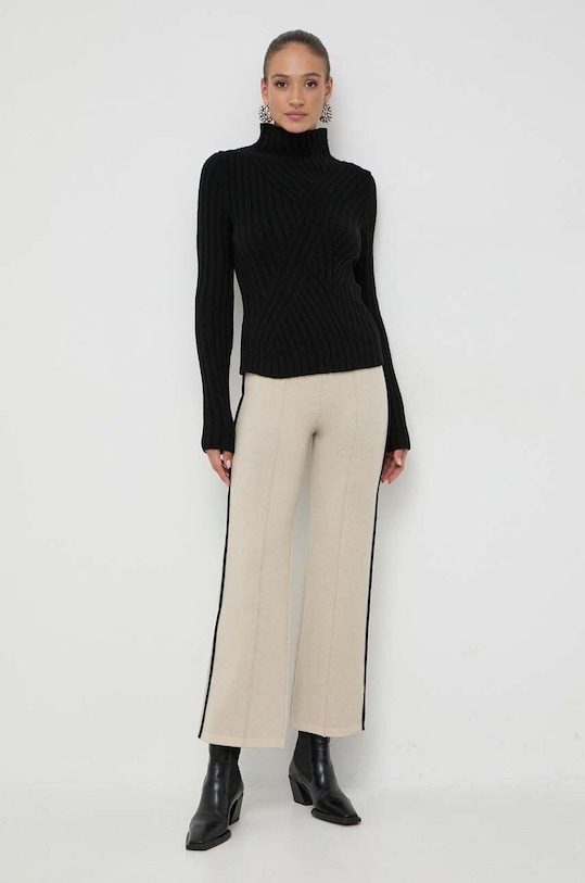 Вовняні штани Beatrice B 23FA1880ACTIVE бежевий ZW23
