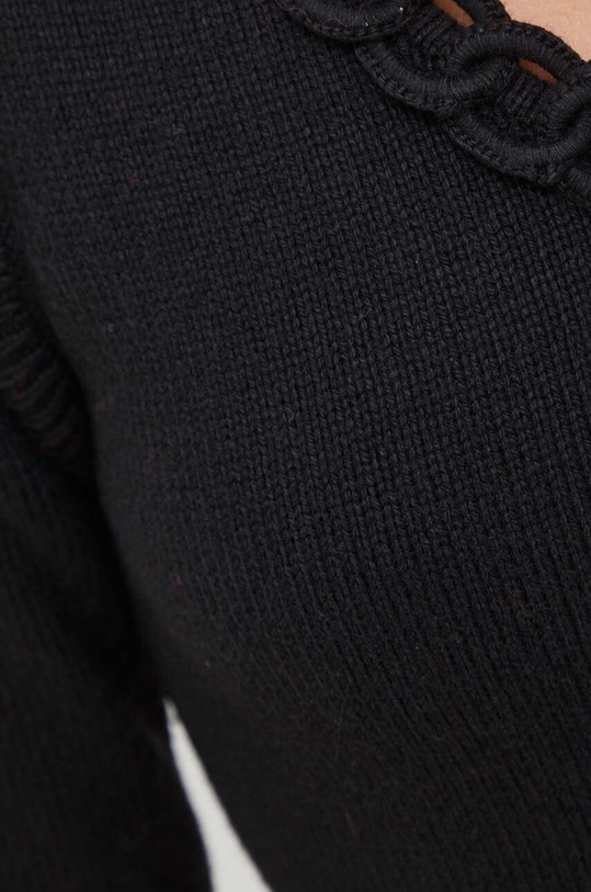 Silvian Heach sukienka z domieszką wełny GPA23407VE czarny