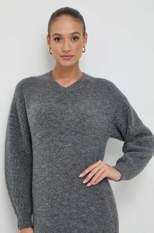Šaty s prímesou vlny Beatrice B 23FA6065COZY sivá ZW23