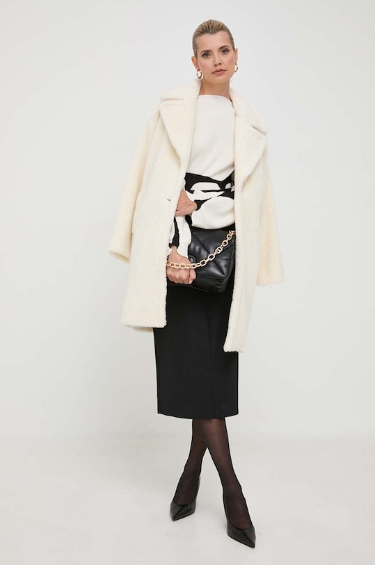 Vuneni pulover Liviana Conti F3W080 bež ZW23