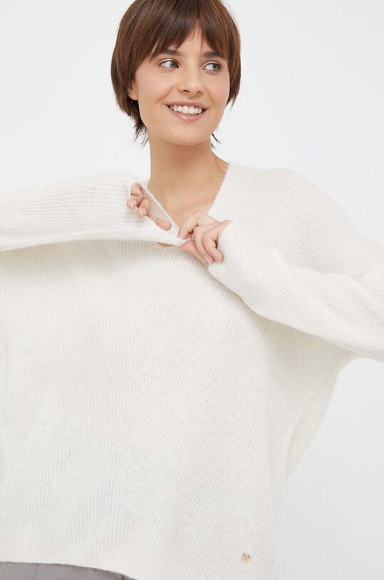 Шерстяной свитер Mos Mosh шерсть бежевый 153900