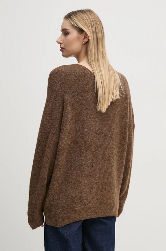 Odzież Mos Mosh sweter wełniany 153900 brązowy