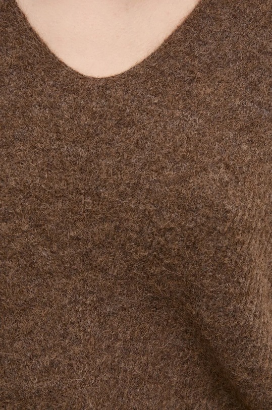 Mos Mosh sweter wełniany 153900 brązowy