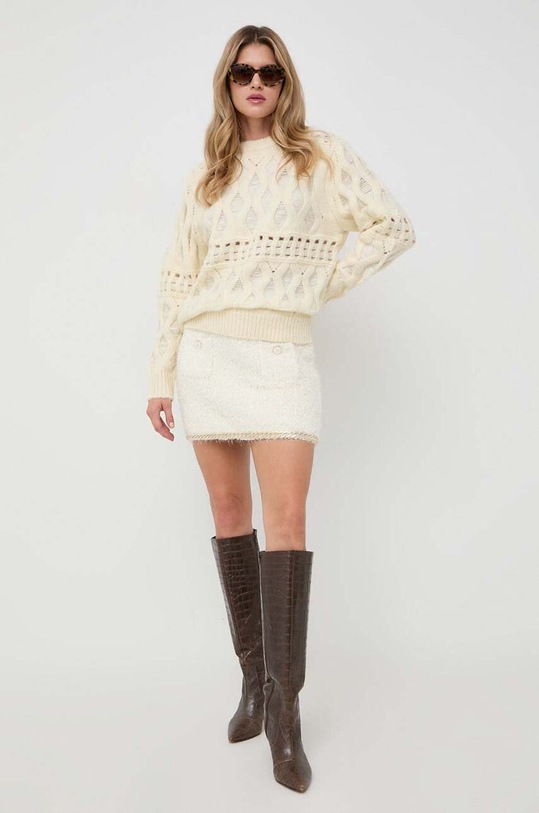 Silvian Heach sweter z domieszką wełny CVA23133MA beżowy ZW23