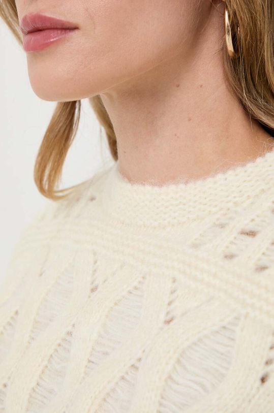 Silvian Heach sweter z domieszką wełny CVA23133MA beżowy