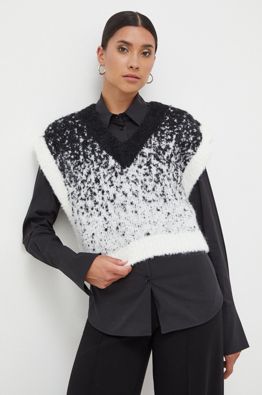 Silvian Heach mellény mintás fekete GPA23346GL