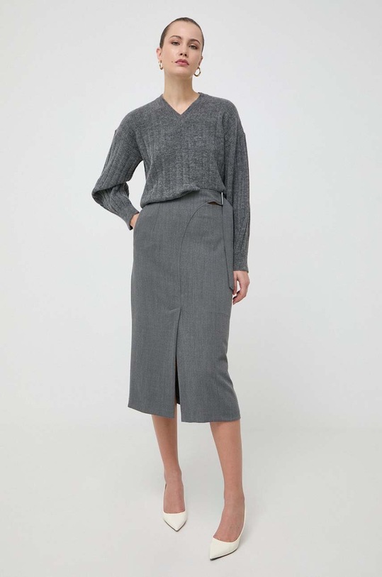 Svetr z vlněné směsi Beatrice B 23FA8449COZY šedá ZW23