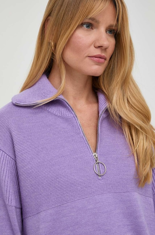 Вовняний светр Beatrice B фіолетовий 23FA8426WOOL