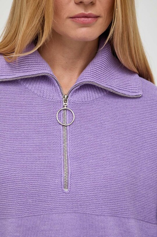 Beatrice B sweter wełniany 23FA8426WOOL fioletowy