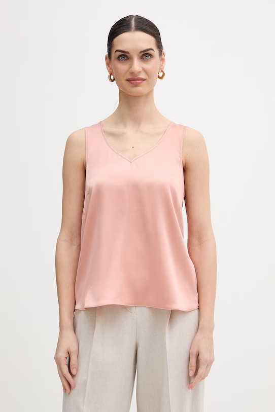 Μεταξωτό τοπ Mos Mosh πορτοκαλί 153590.