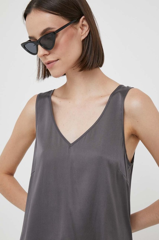 Mos Mosh top jedwabny z elastanem szary 153590.