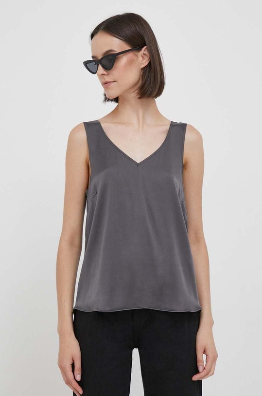 Mos Mosh top jedwabny szary 153590.