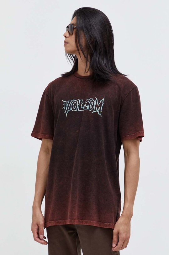 Volcom t-shirt bawełniany x MAX SHERMAN czerwony A5232309.TDY