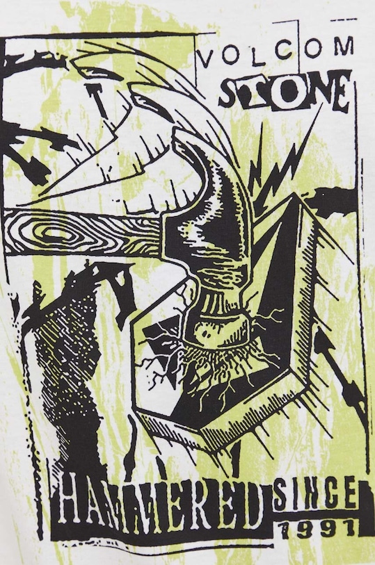 Bombažna kratka majica Volcom A5032306.OFW bež