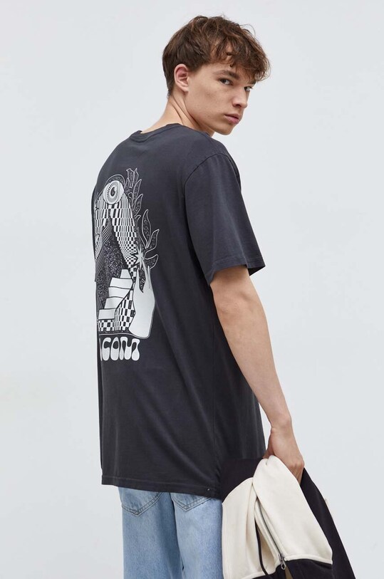 Volcom t-shirt bawełniany nadruk szary A5232301.STH