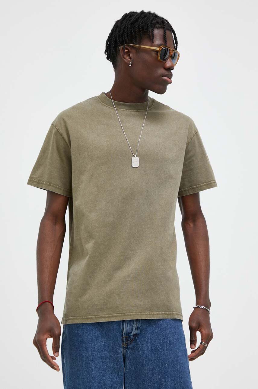 Solid t-shirt bawełniany zielony 21107878.180515