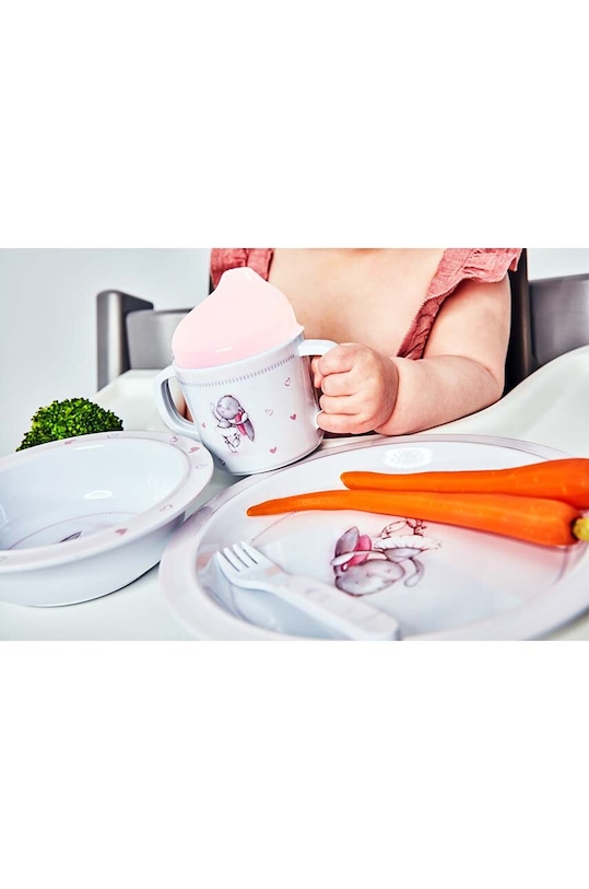 Παιδικό σετ μαχαιροπήρουνων Effiki Baletnica 2-pack ροζ Zestaw.sztuccow.baletn