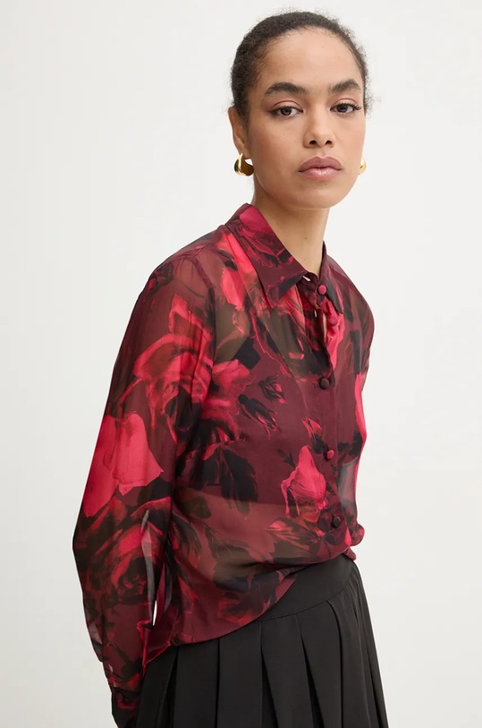 Hedvábné tričko Blugirl Blumarine růžová RF4119.T3948