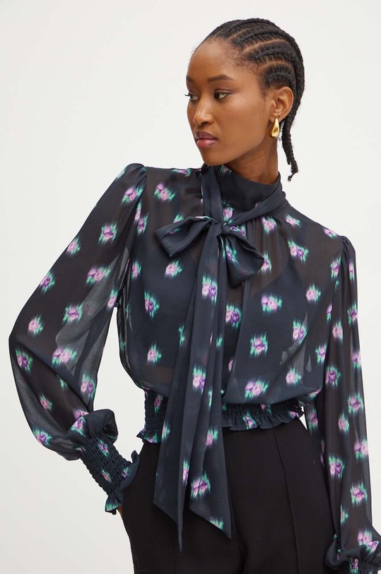 Blúzka Silvian Heach SLUPI čierna GPA24134BL