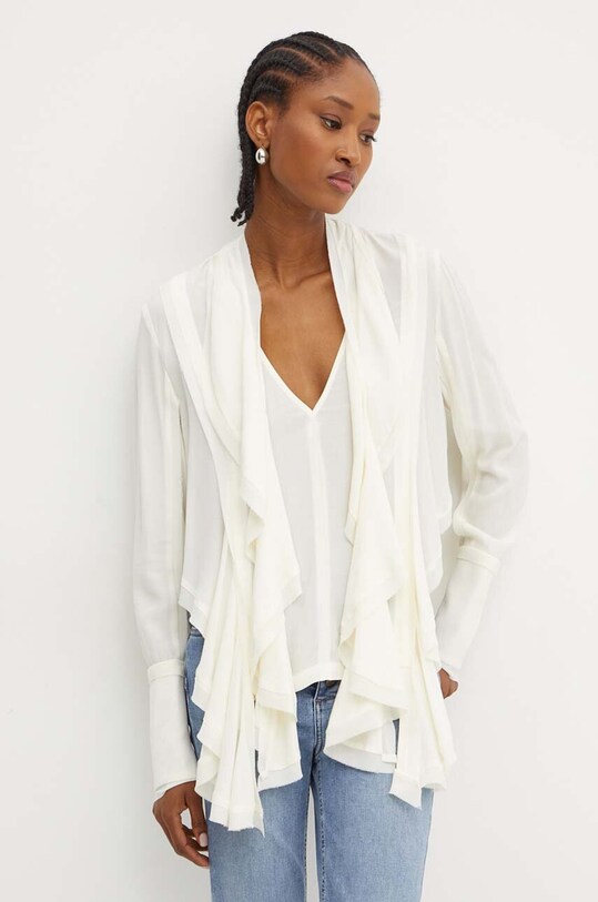 Silvian Heach bluzka BIZOT długi beżowy CVA24008BL