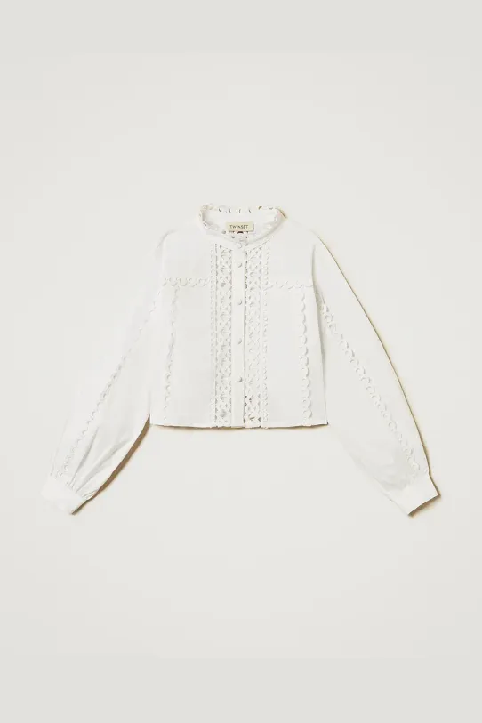 Παιδική μπλούζα Twinset 251GJ2411.128.170 λευκό ZS25