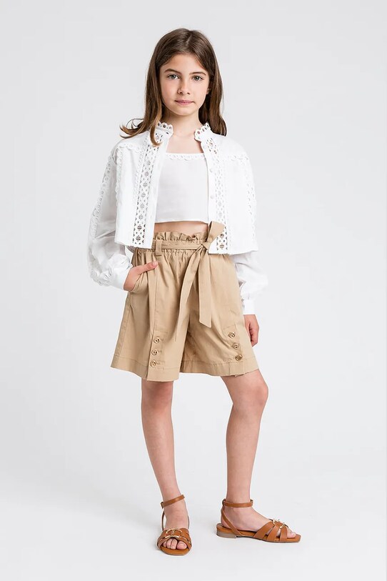Dětská halenka Twinset dlouhý bílá 251GJ2411.86.116